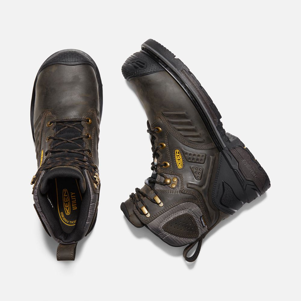 Botas de Trabajo Keen Mexico Negros Marrom - Hombre Csa Philadelphia 6\" Internal Met Waterproof (Car